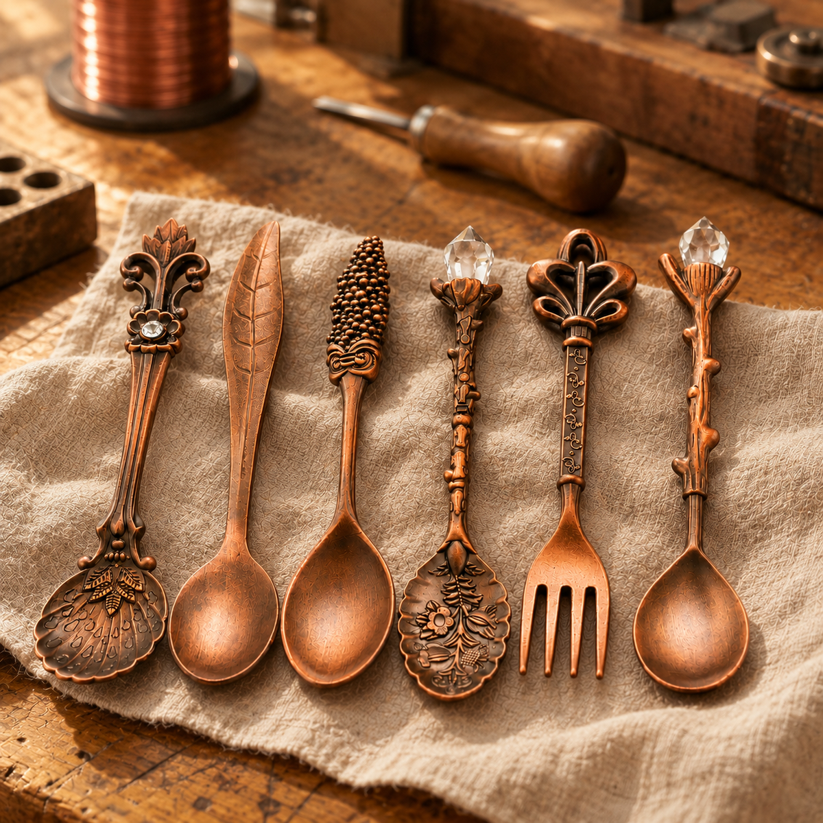 Nancy's Copper Cutlery Set