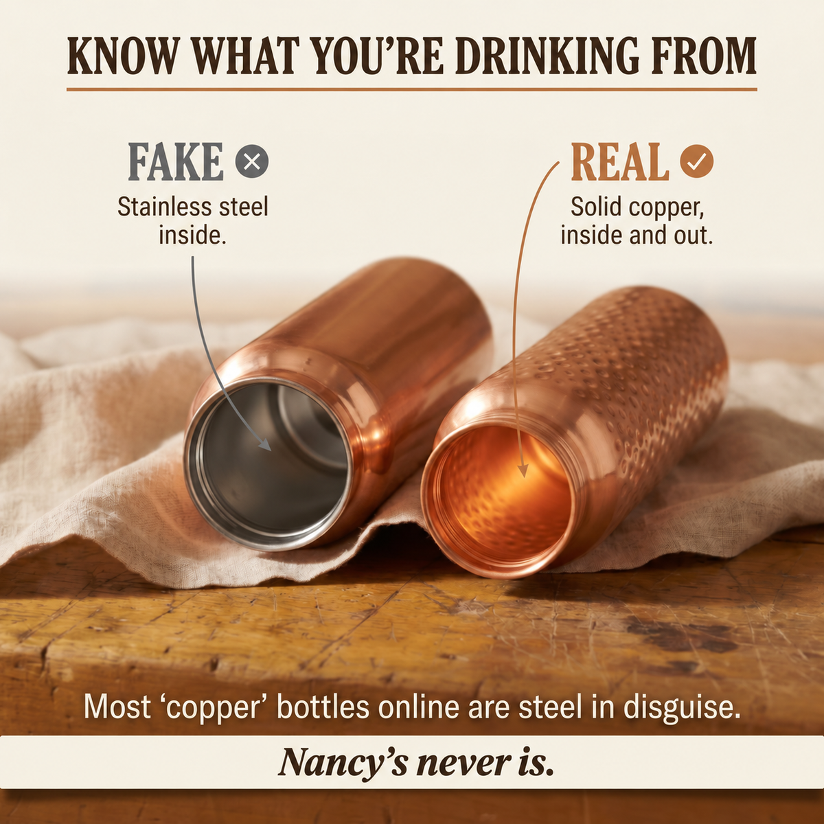Nancy's Pure Copper Water Bottle