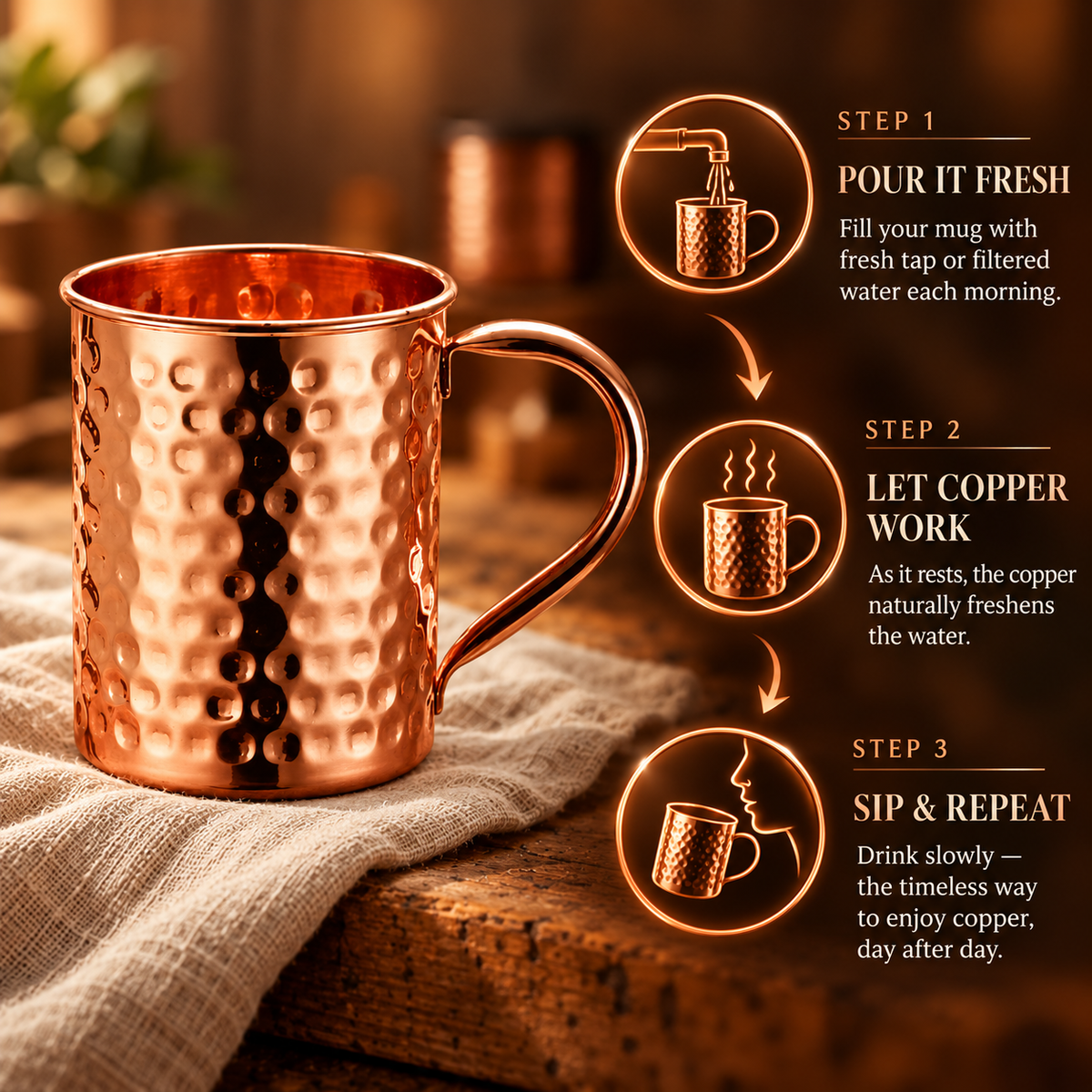 Nancy's Copper Mug 400ml