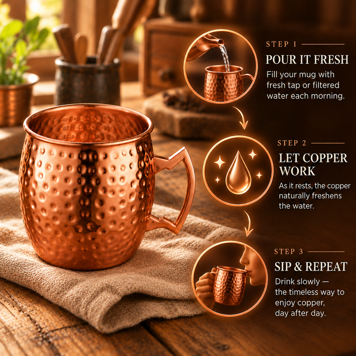 Nancy's Copper Mug 350ml