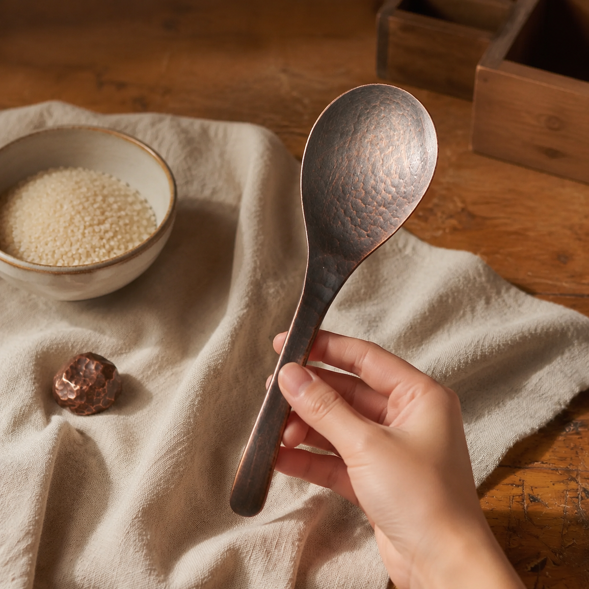 Nancy’s Hand-Hammered Copper Serving Spoon