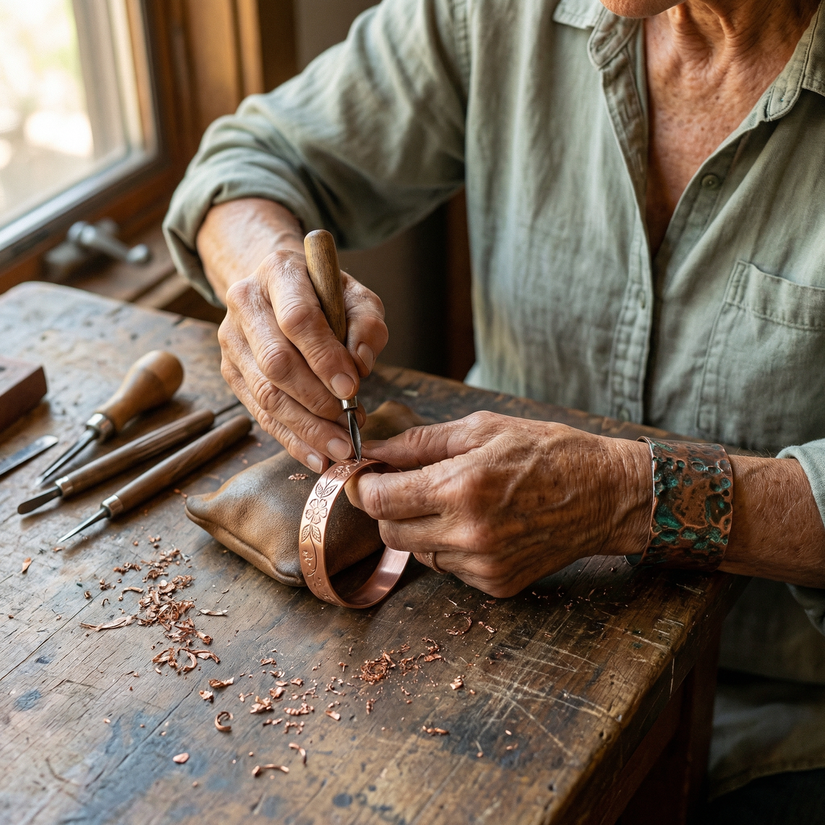 Nancy's Bloom Copper Bracelet