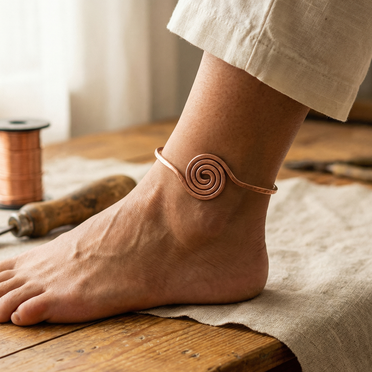 Nancy's Coil Copper Anklet