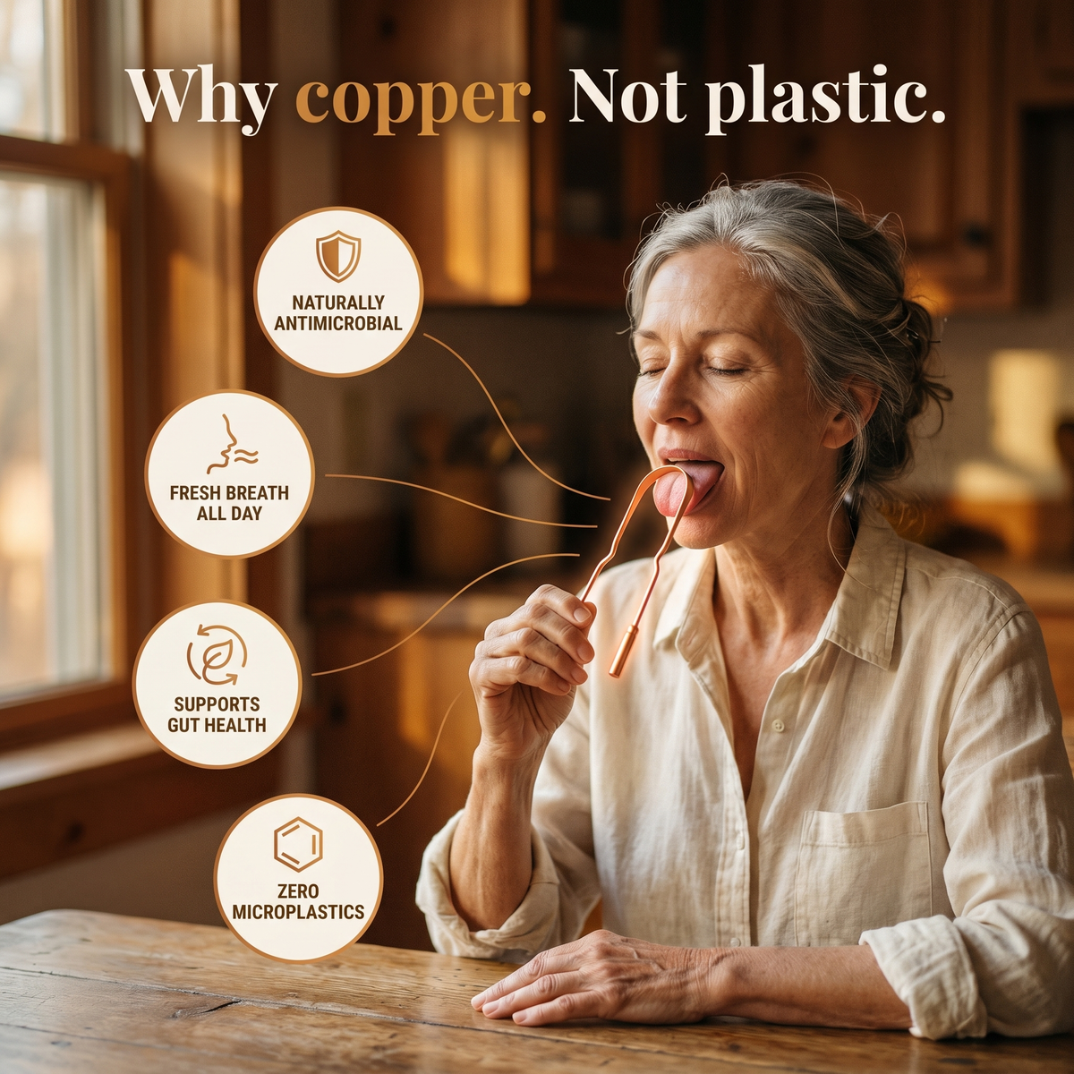 Nancy's Pure Copper Tongue Scraper