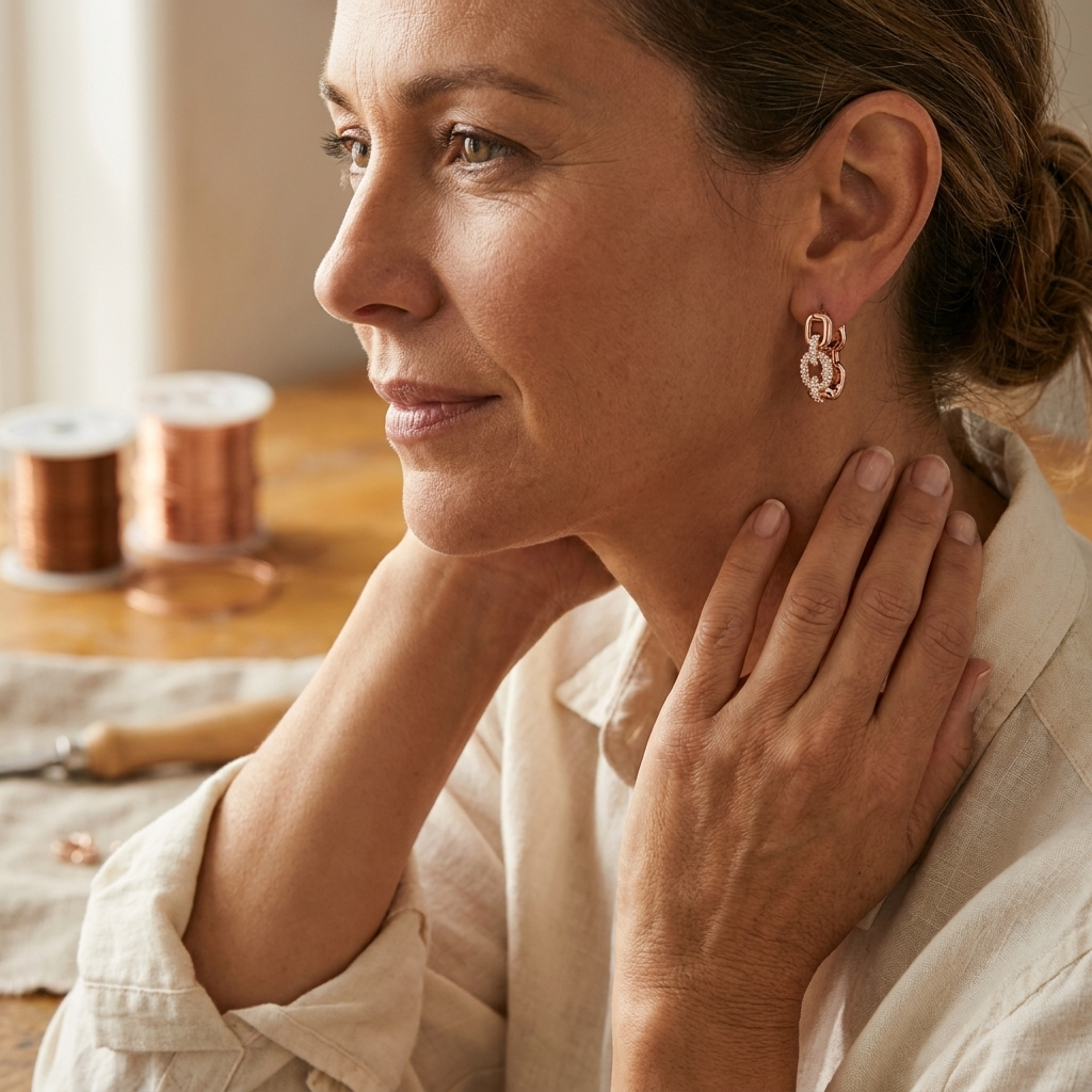 Nancy's Tor Copper Earrings