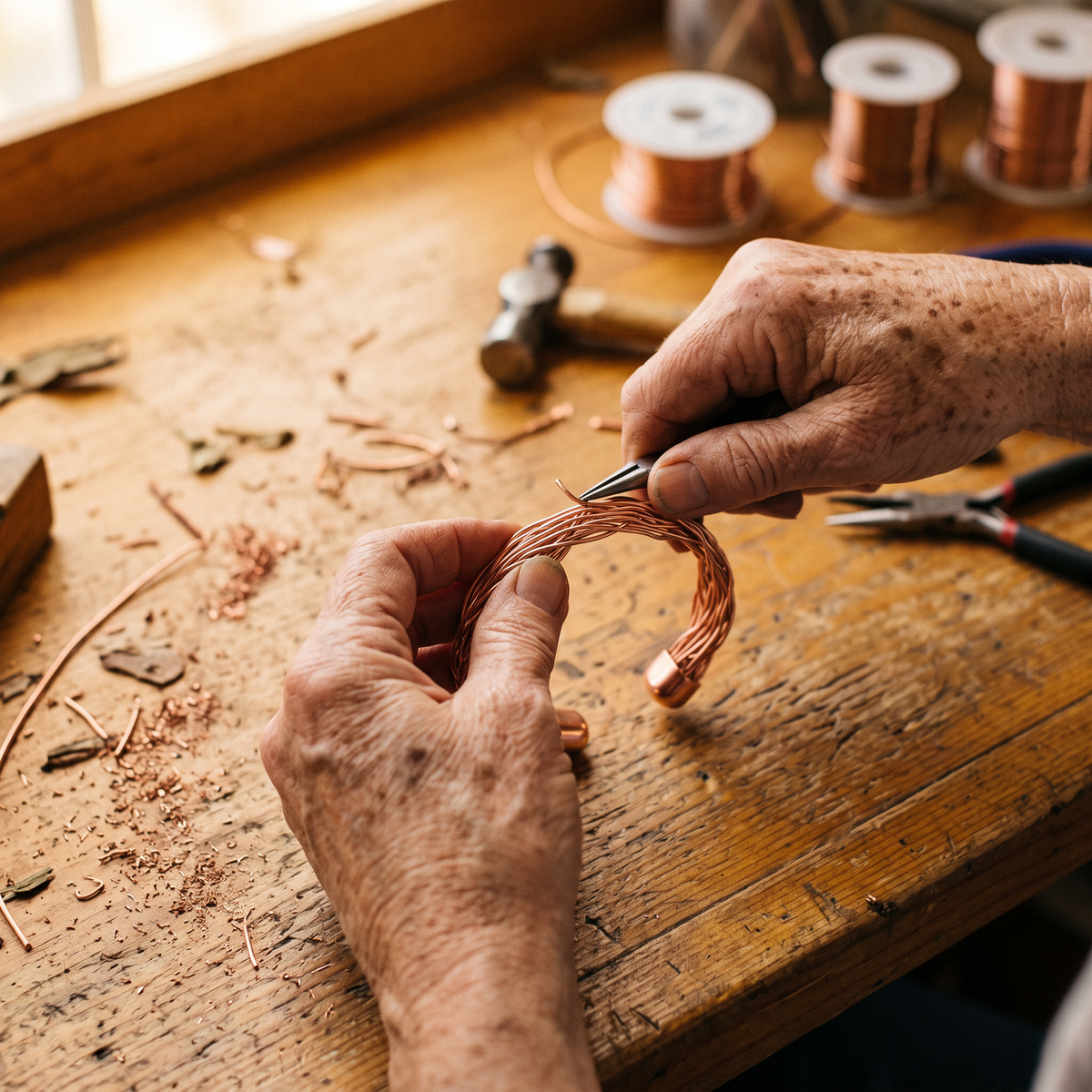 Nancy's Elm Copper Cuff Bracelet
