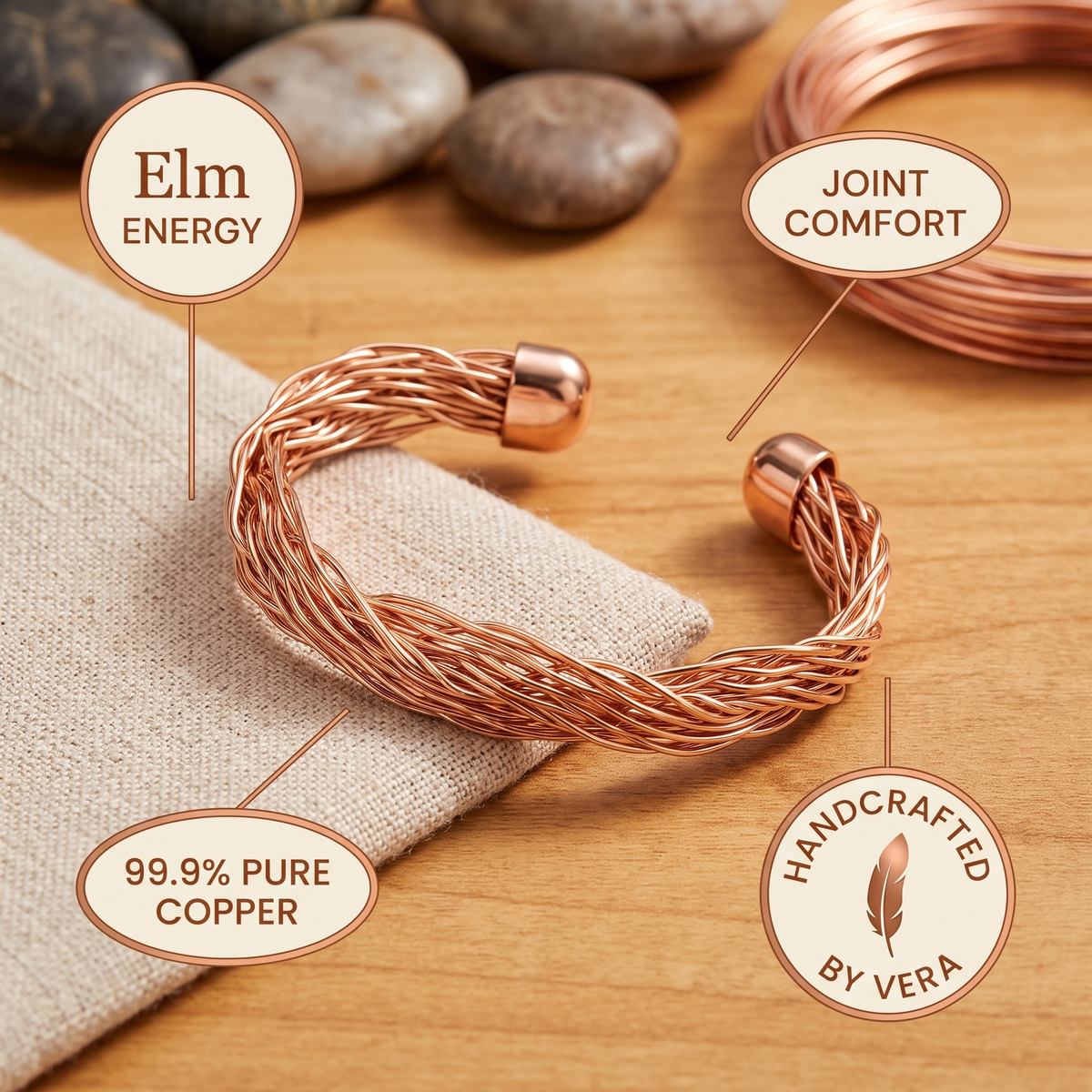 Nancy's Elm Copper Cuff Bracelet
