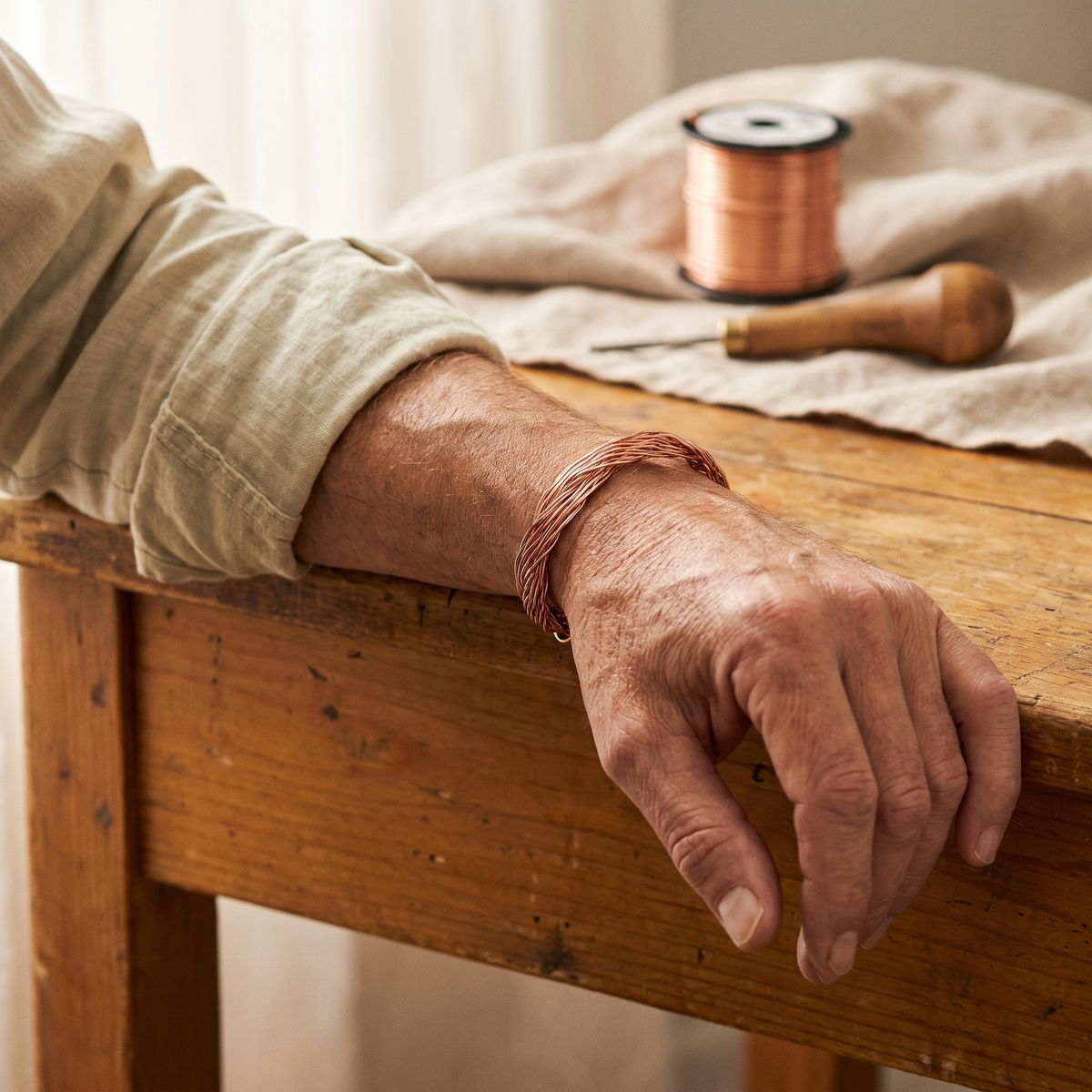 Nancy's Elm Copper Cuff Bracelet