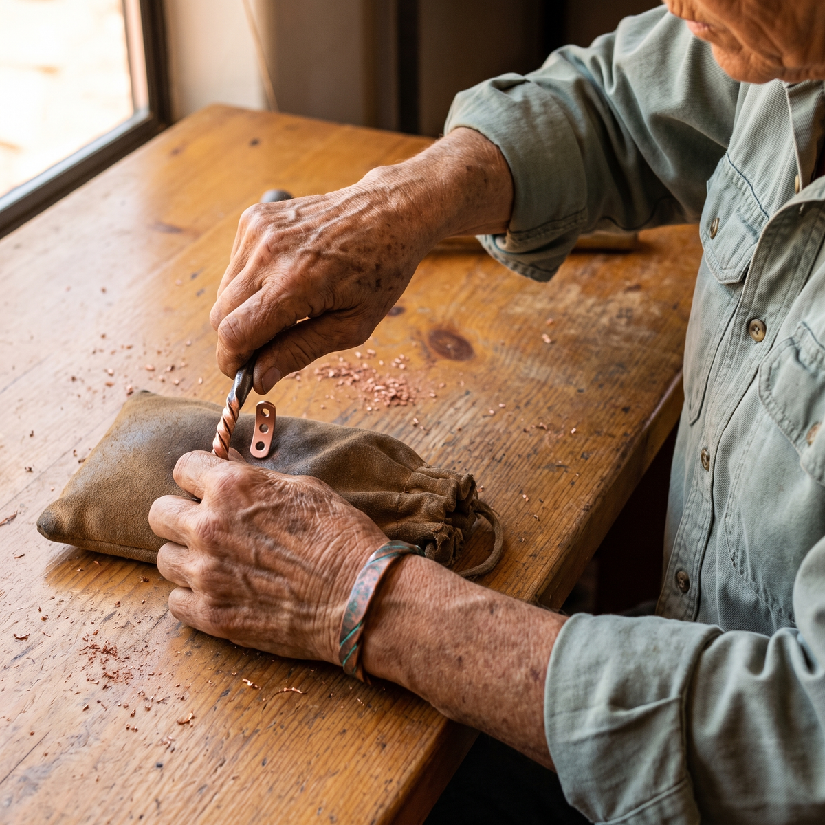 Nancy's Bough Copper Bracelet