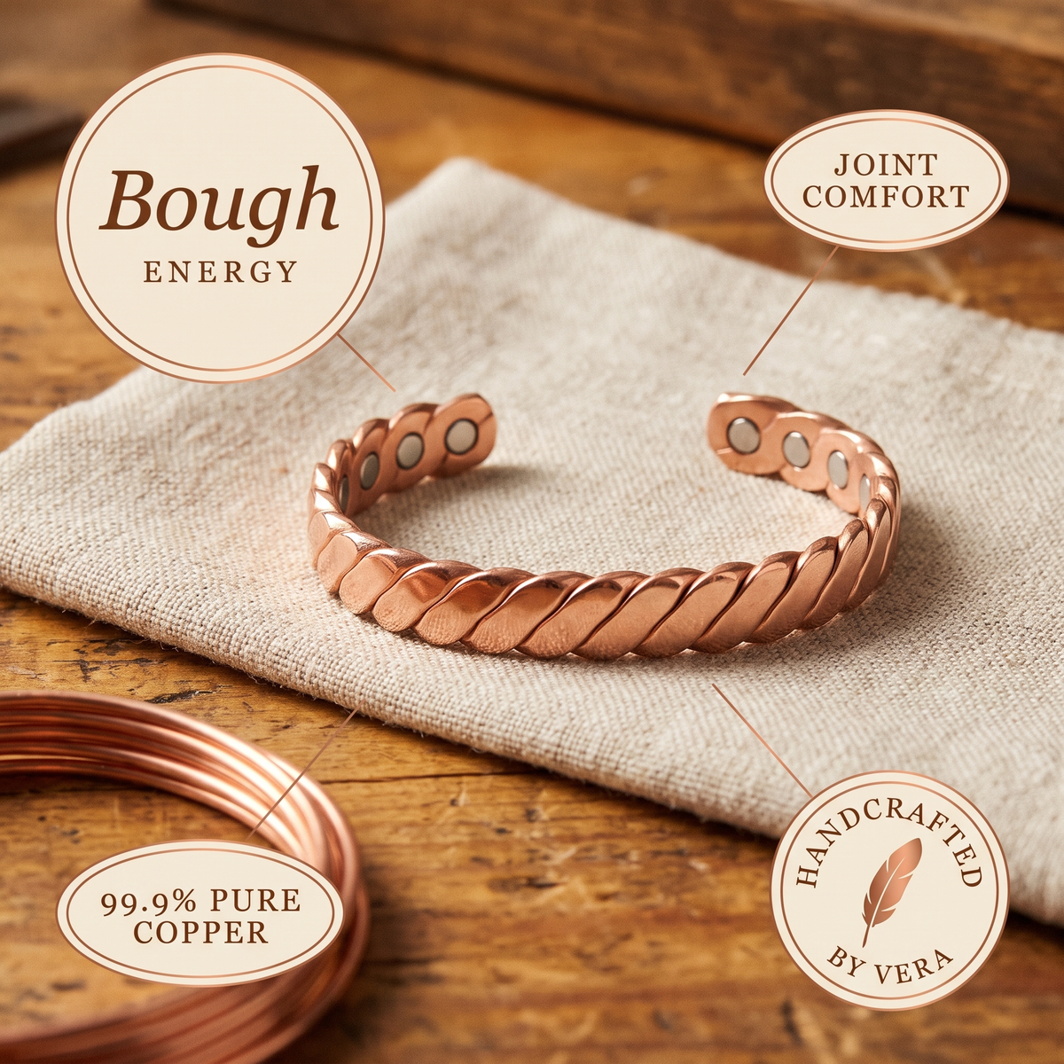 Nancy's Bough Copper Bracelet