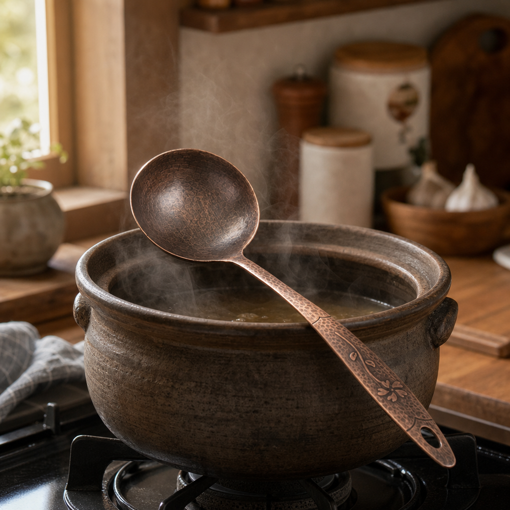 Nancy’s Engraved Pure Copper Ladle