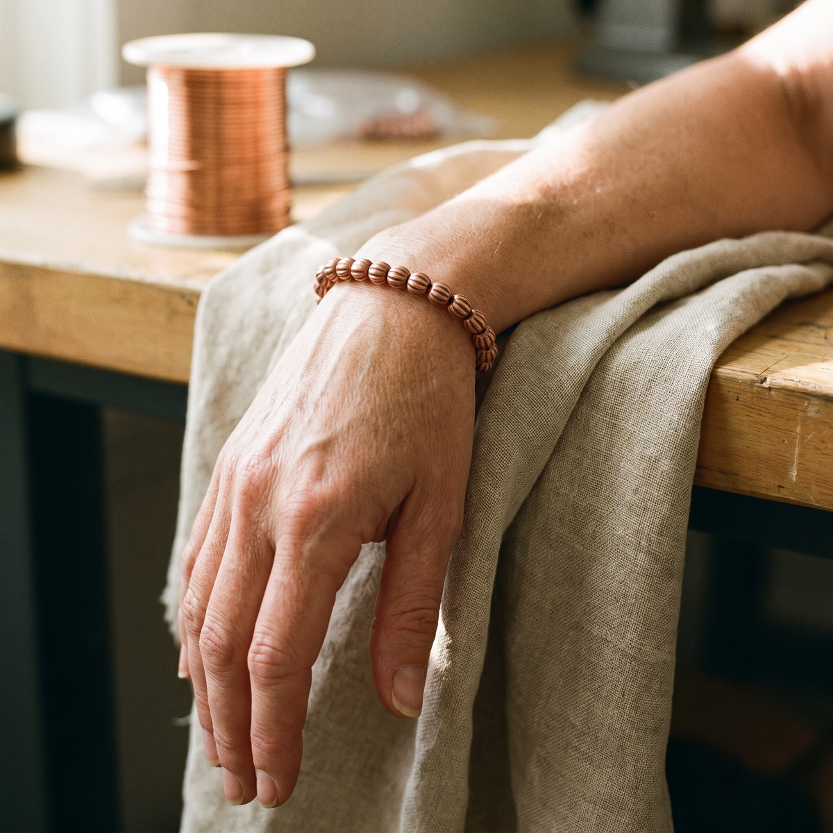 Nancy's Bark Copper Bracelet