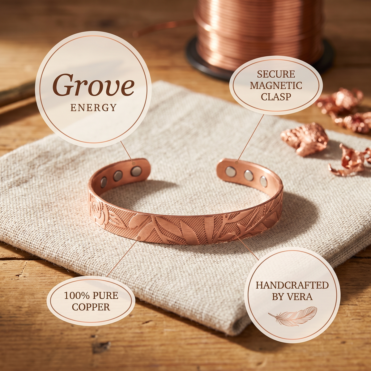 Nancy's Grove Copper Bracelet