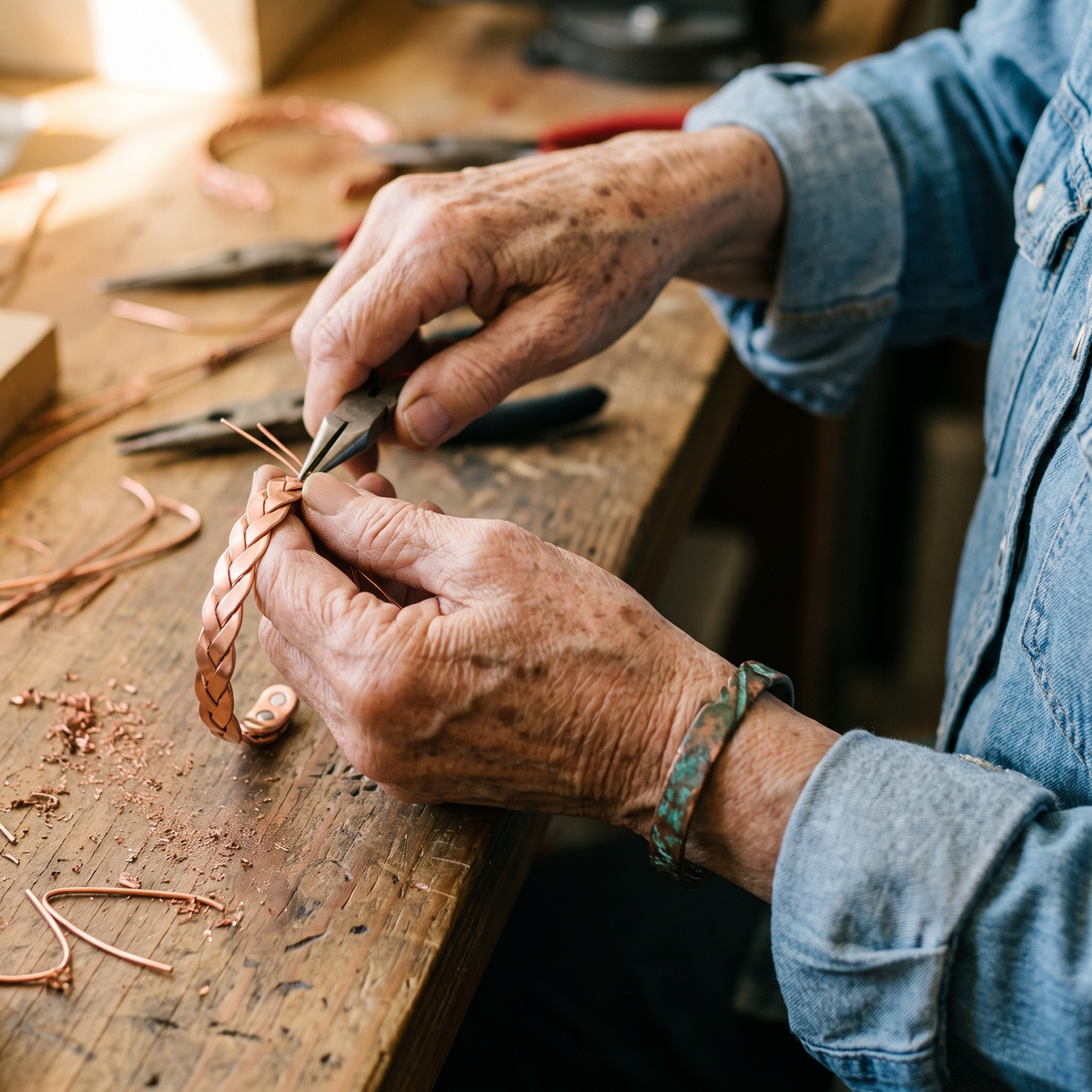 Nancy's Reed Copper Bracelet