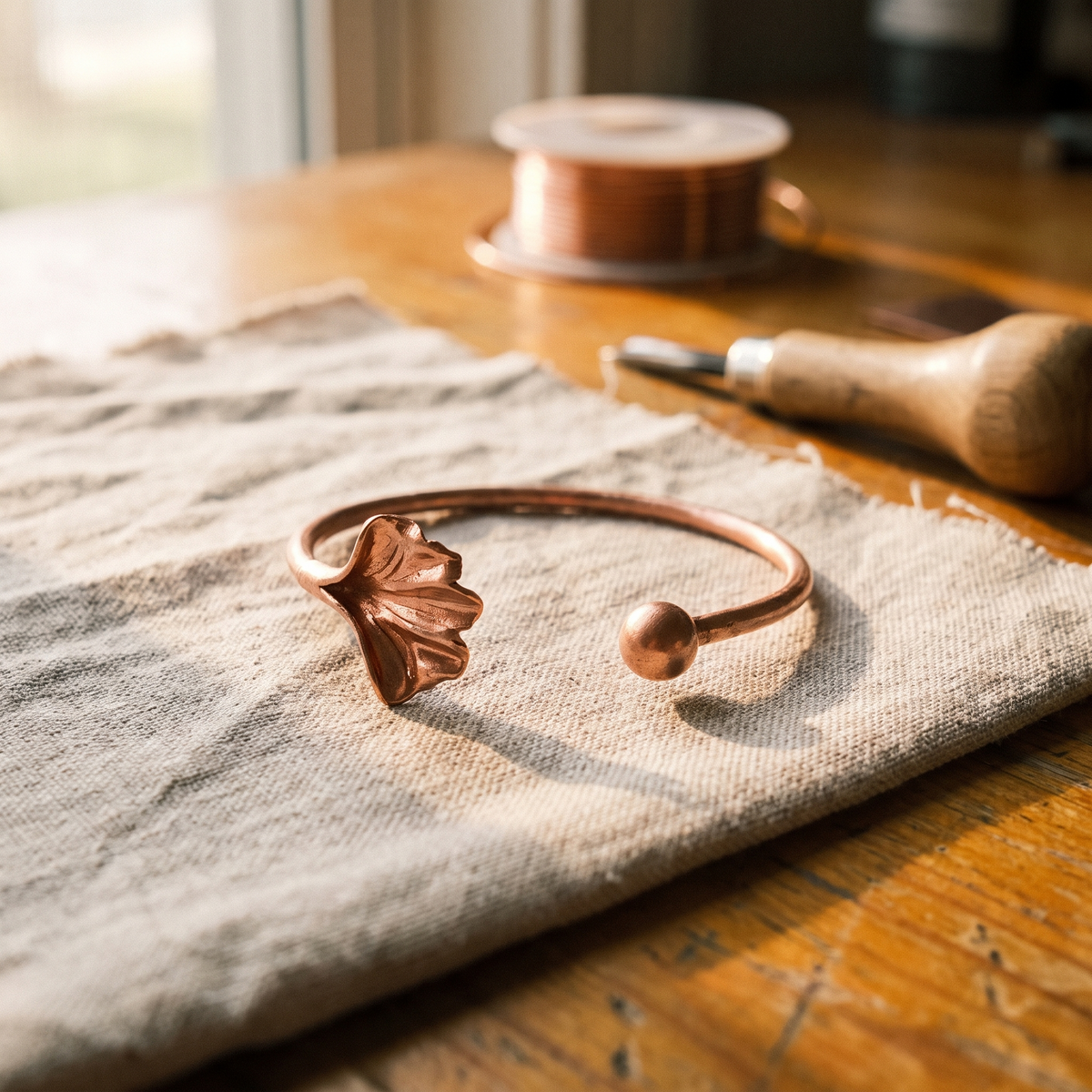 Nancy's Shell Copper Bracelet