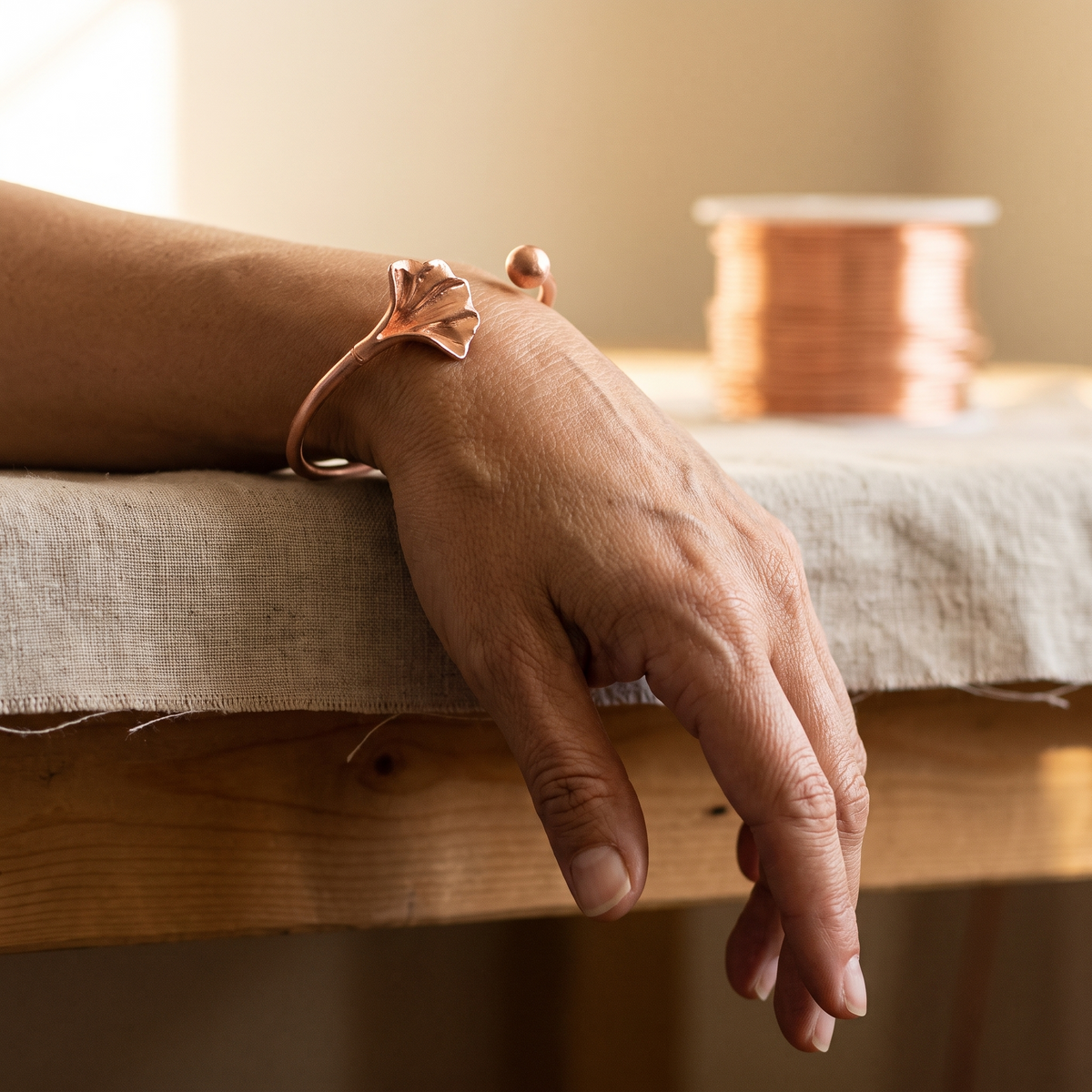 Nancy's Shell Copper Bracelet