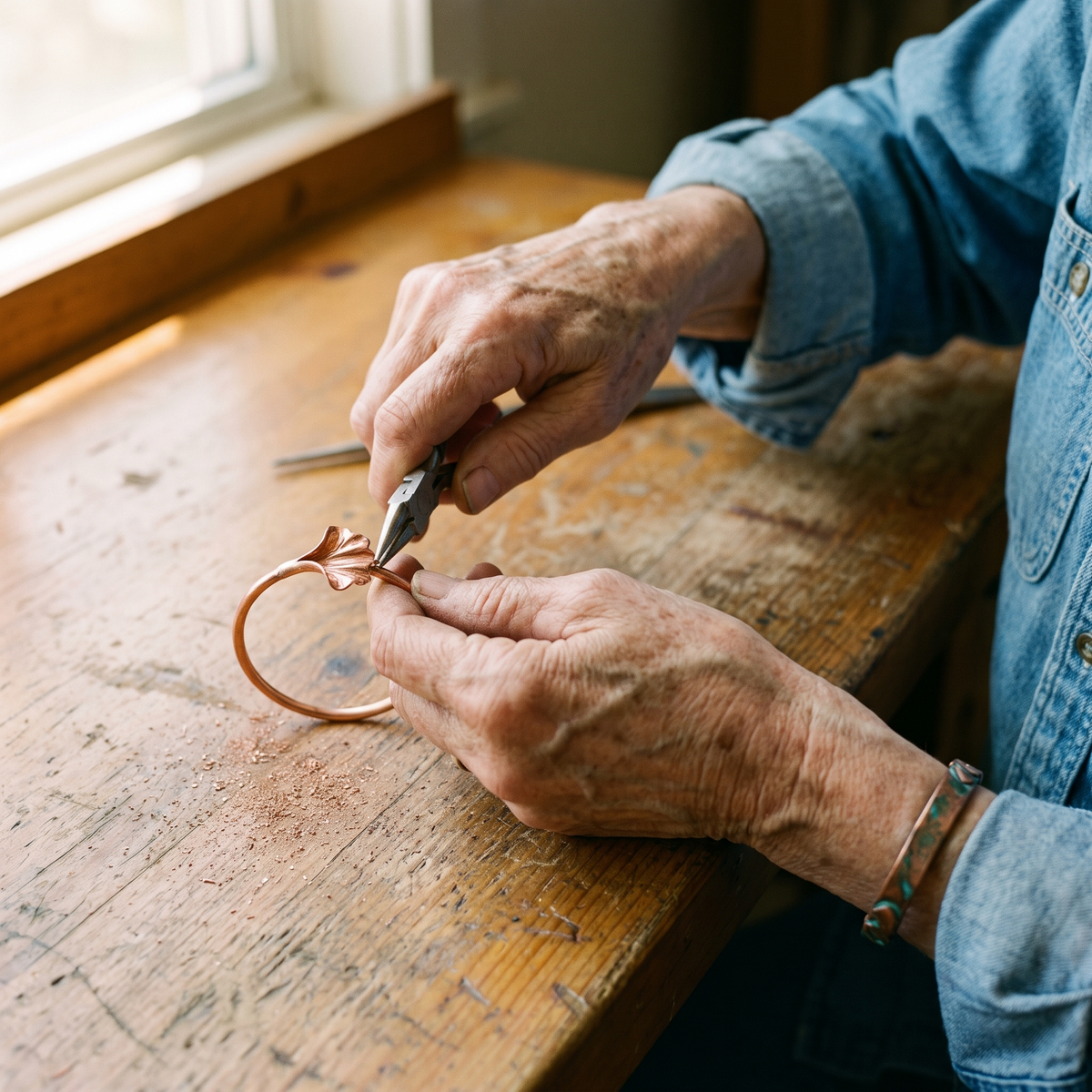 Nancy's Shell Copper Bracelet