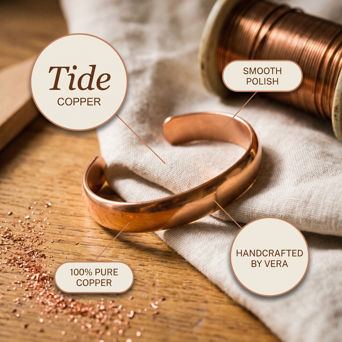 Nancy's Tide Copper Bracelet