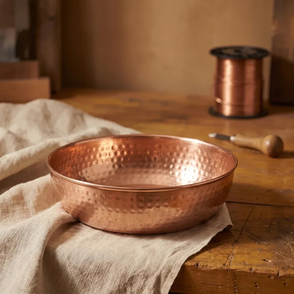 Nancy’s Hand-Hammered Pure Copper Serving Bowl