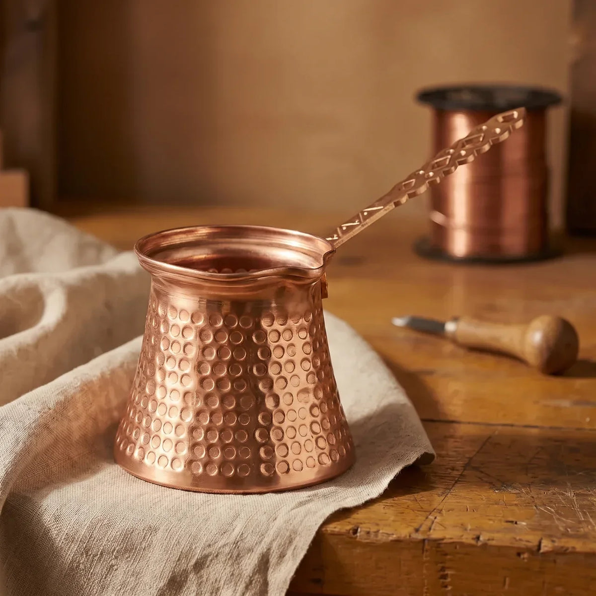 Nancy’s Hand-Hammered Pure Copper Coffee Pot