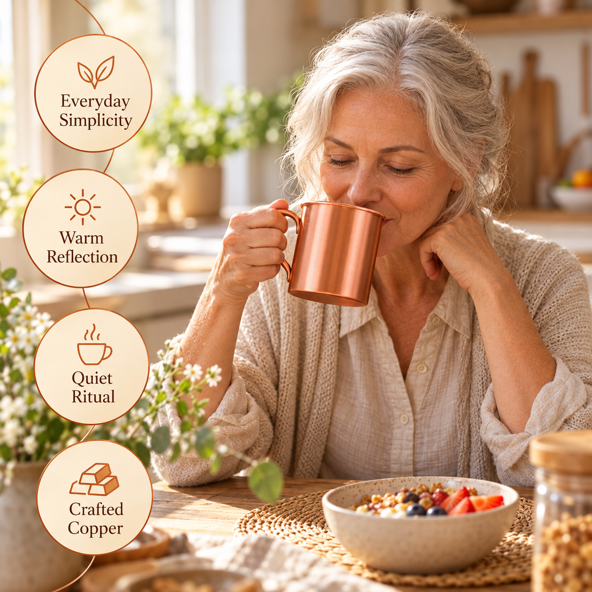 Nancy's Copper Plain Mug 400ml
