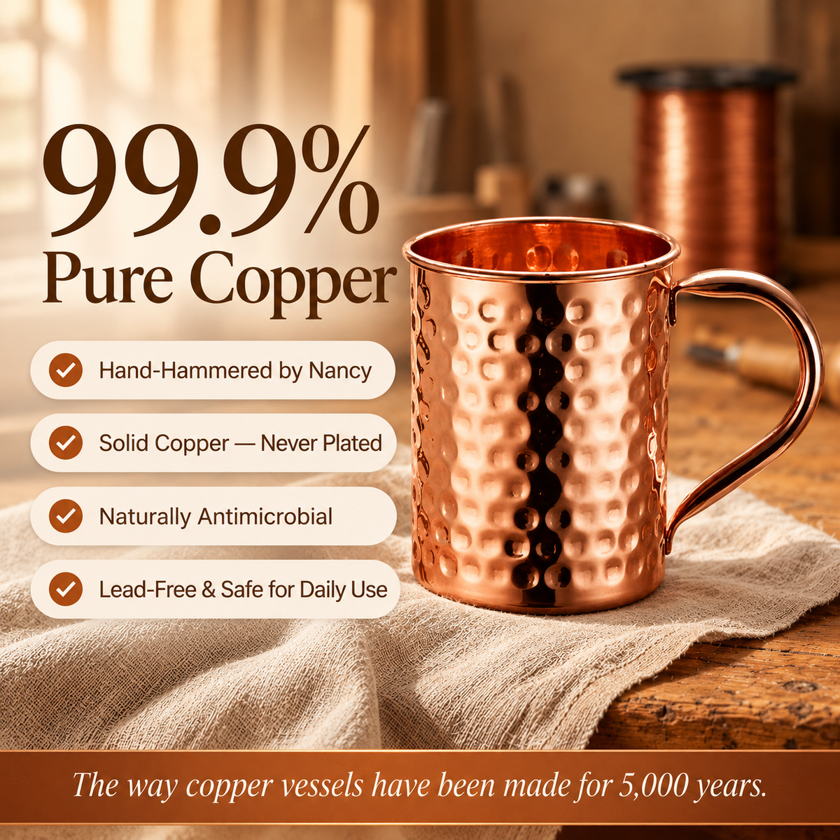 Nancy's Copper Mug 400ml