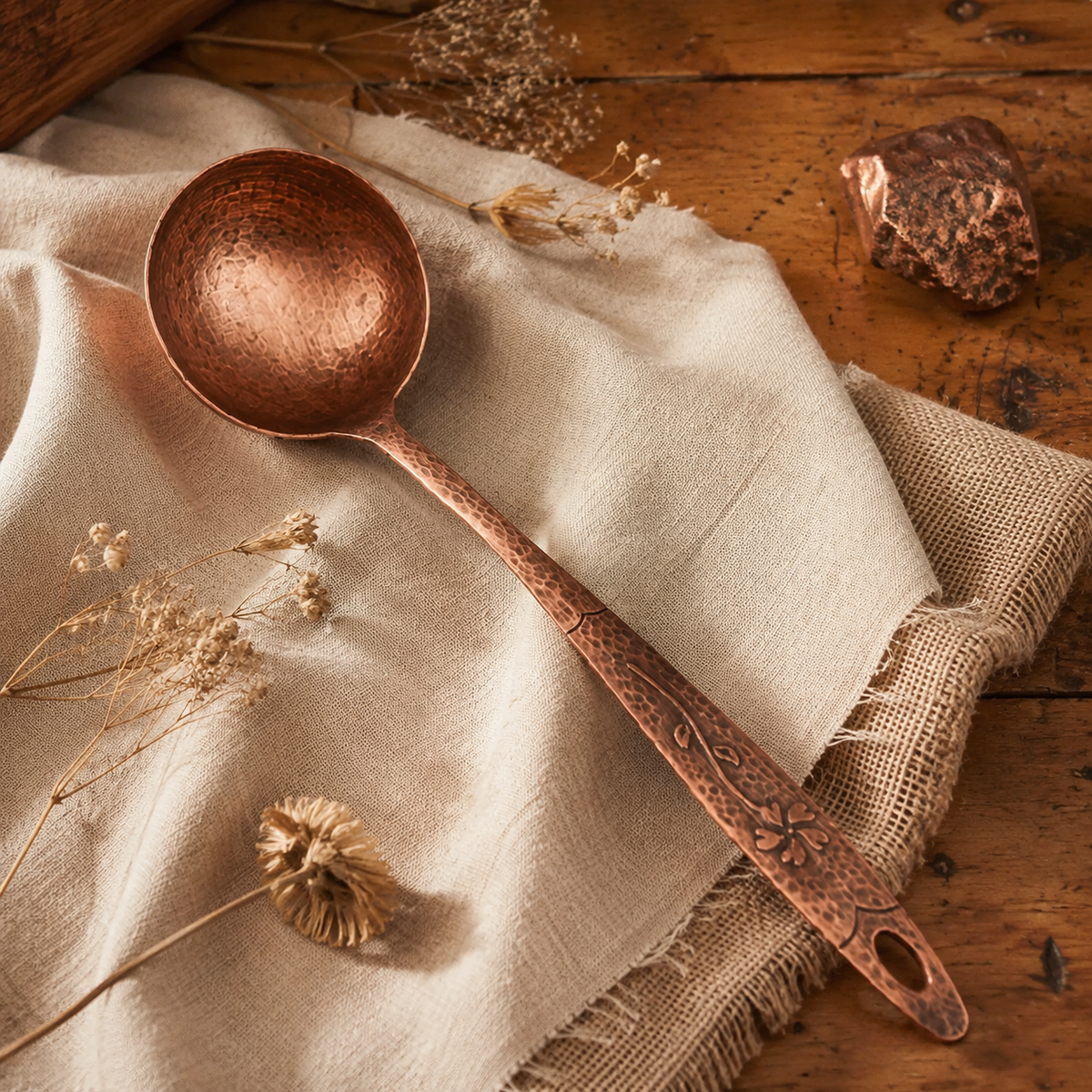 Nancy’s Engraved Pure Copper Ladle