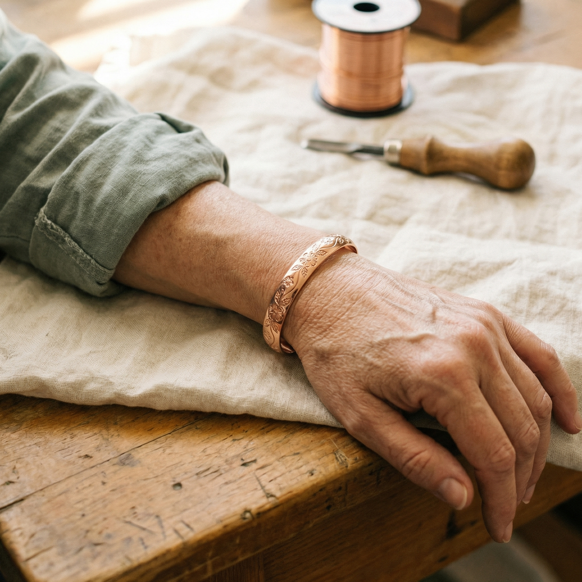 Nancy's Bloom Copper Bracelet