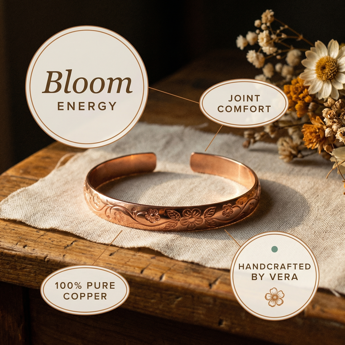 Nancy's Bloom Copper Bracelet