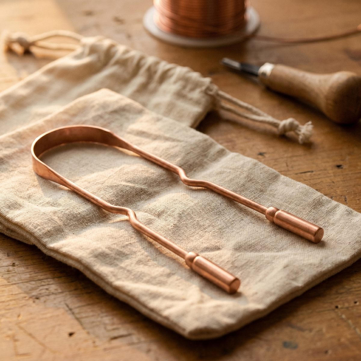 Nancy's Pure Copper Tongue Scraper