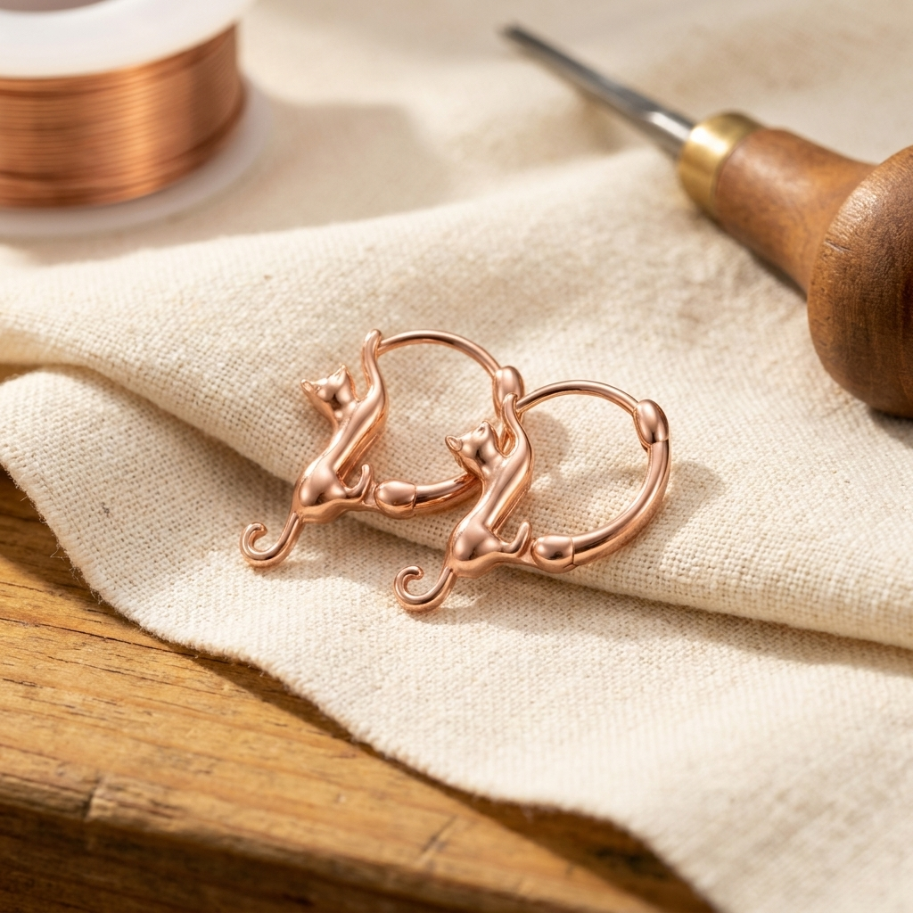 Nancy's Swirl Copper Earrings