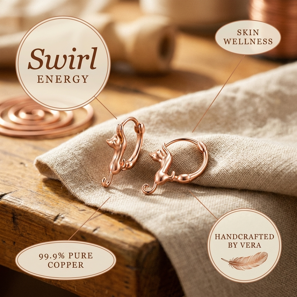 Nancy's Swirl Copper Earrings