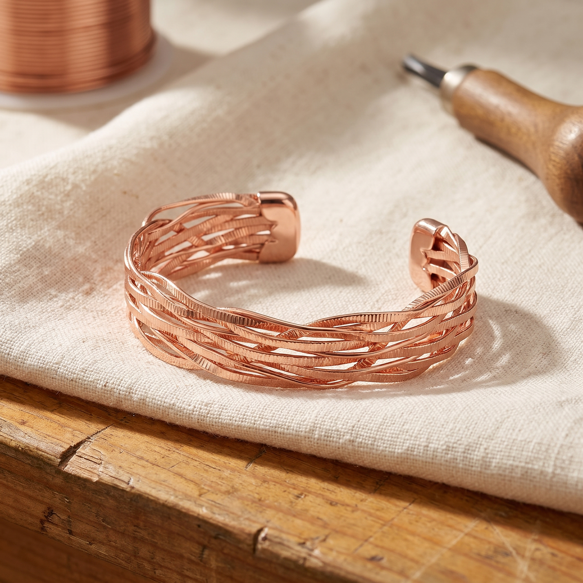 Nancy's Wisp Copper Bracelet