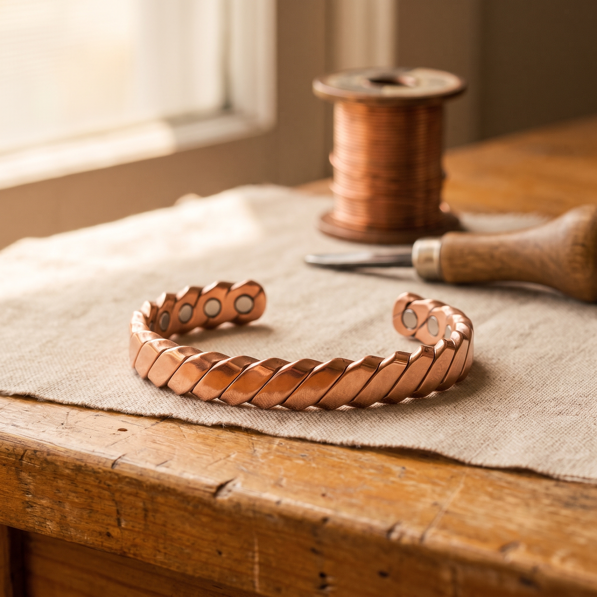 Nancy's Moss Copper Bracelet