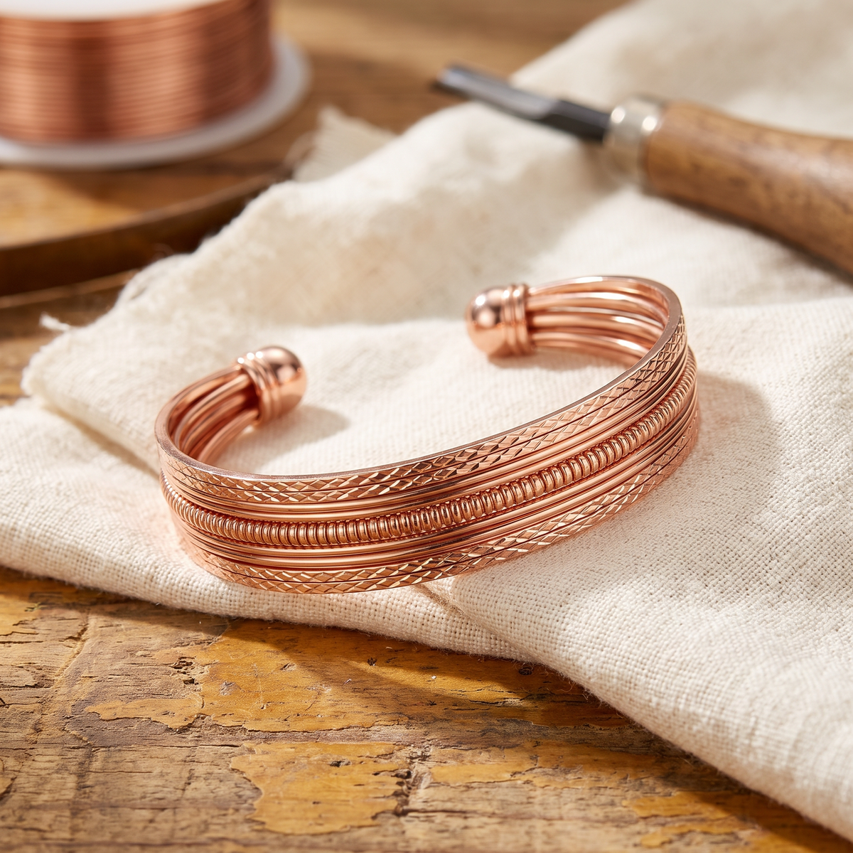 Nancy's Bracken Copper Bracelet