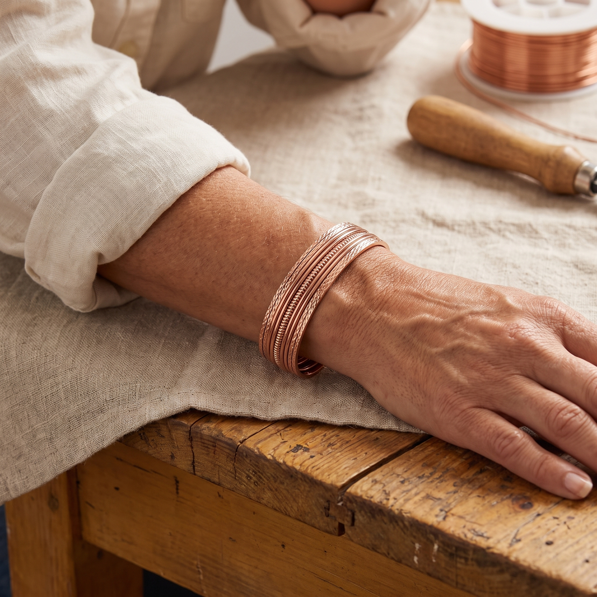 Nancy's Bracken Copper Bracelet