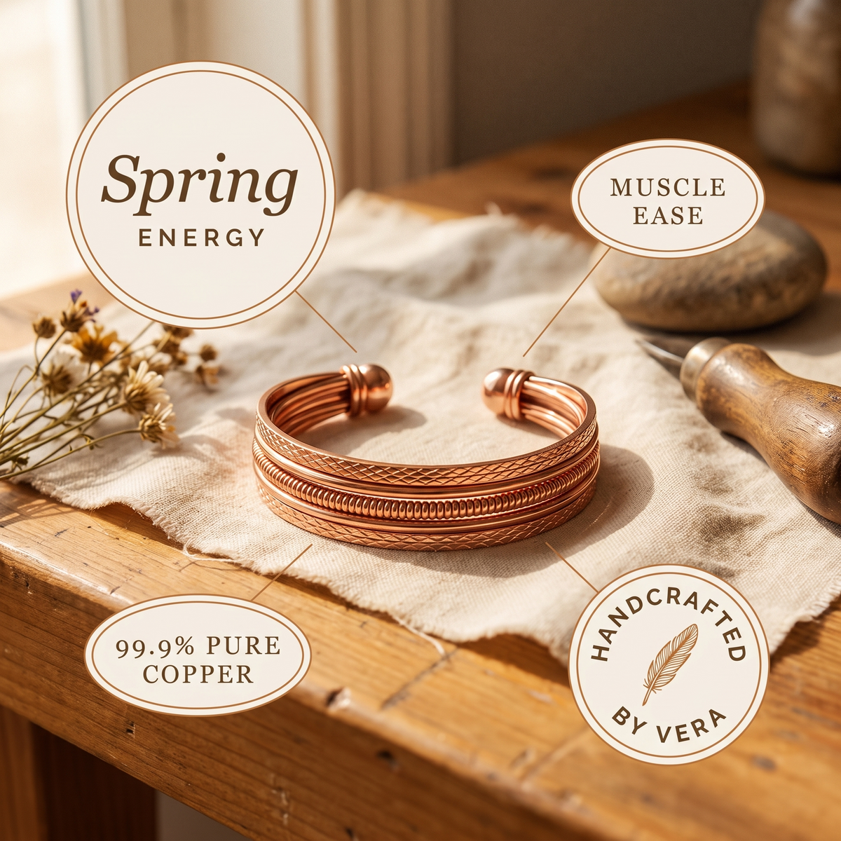 Nancy's Bracken Copper Bracelet