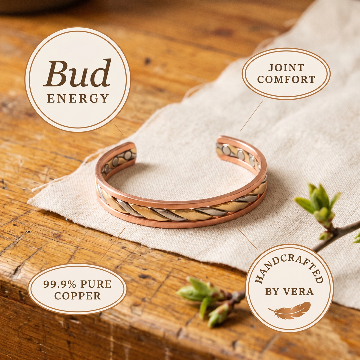Nancy's Bud Copper Bracelet
