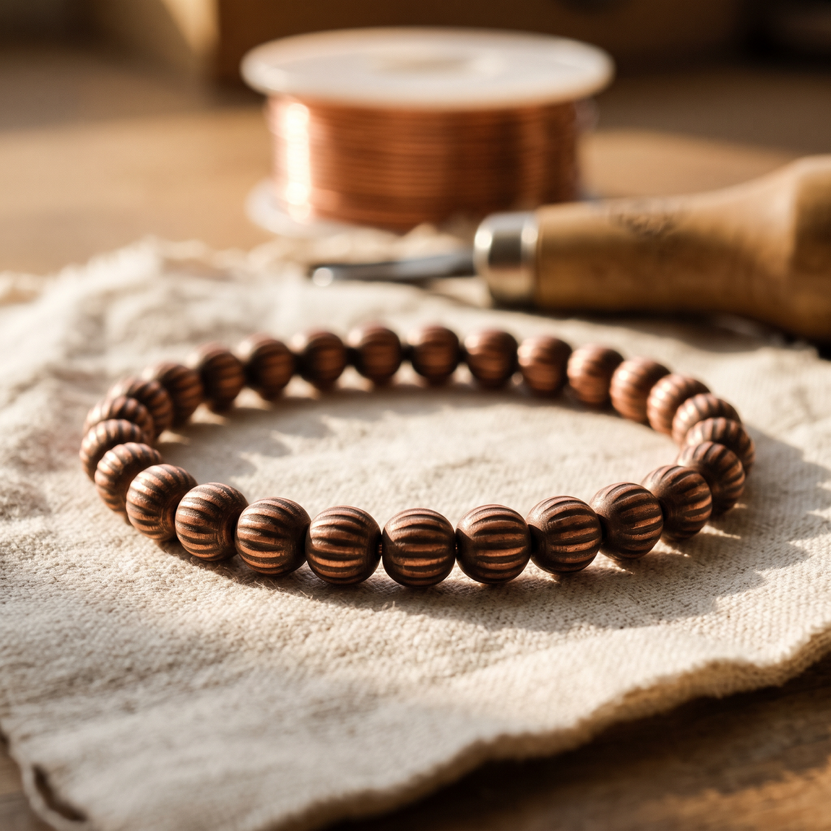 Nancy's Bark Copper Bracelet