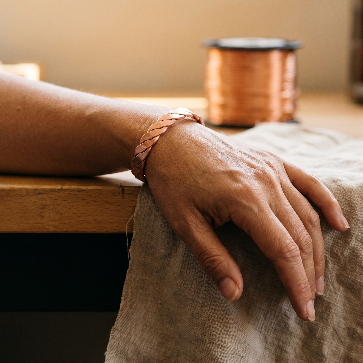 Nancy's Reed Copper Bracelet