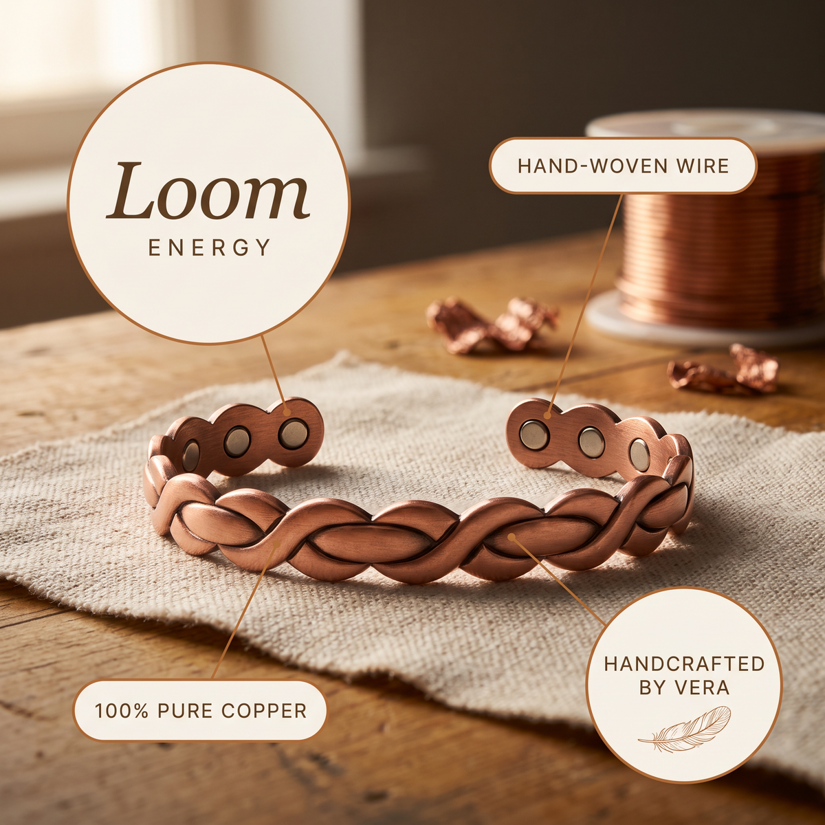 Nancy's Loom Copper Bracelet