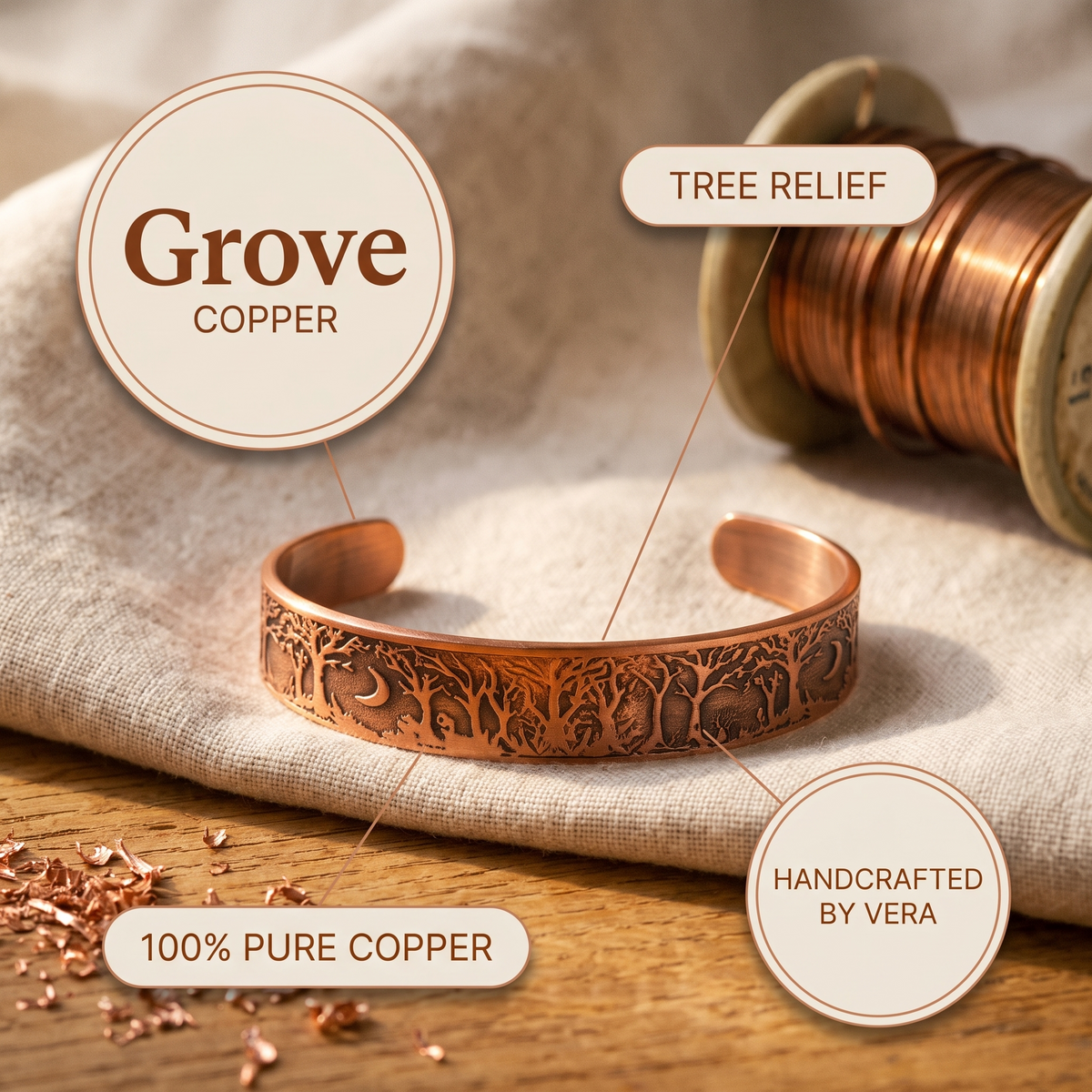 Nancy's Grove Copper Bracelet