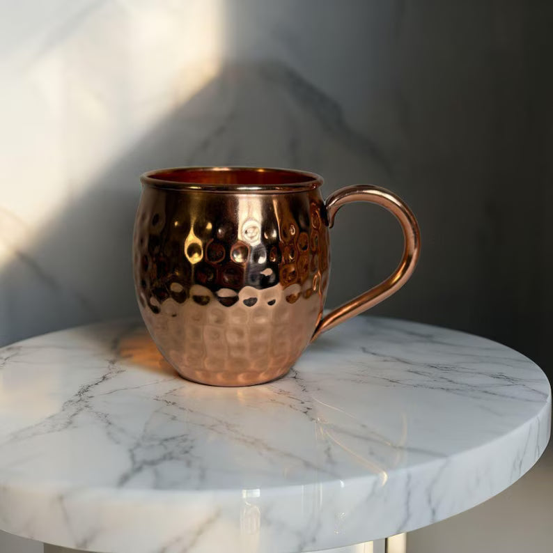 Nancy’s Hand-Hammered Pure Copper Mug with Lid