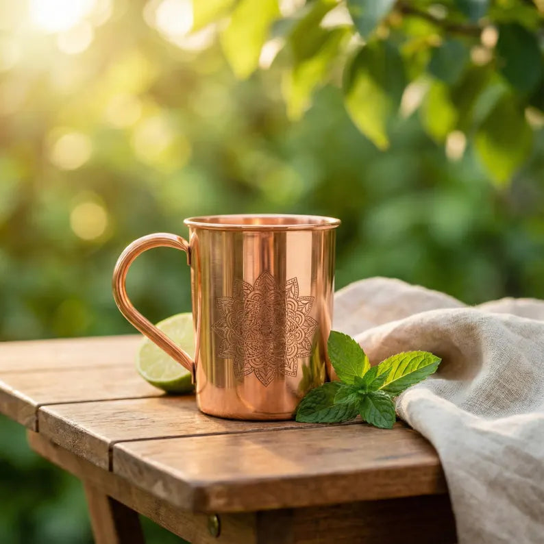 Nancy’s Mandala Pure Copper Drinking Mug