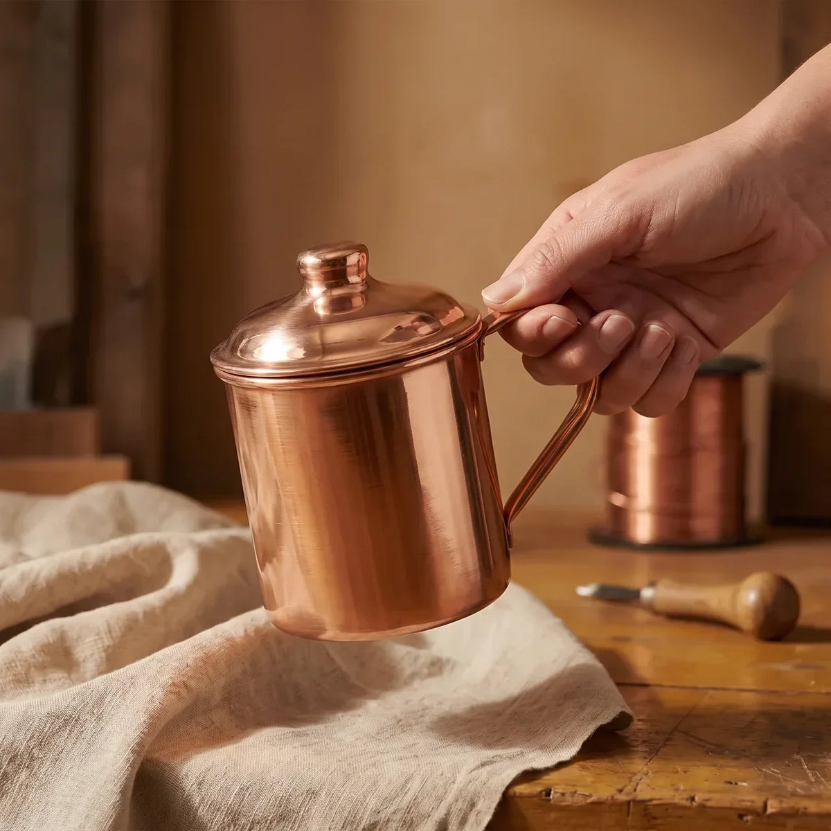 Nancy’s Pure Copper Mug with Lid