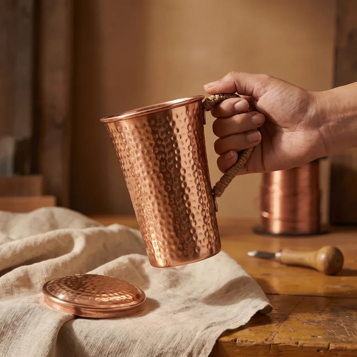 Nancy’s Hand-Hammered Pure Copper Pitcher